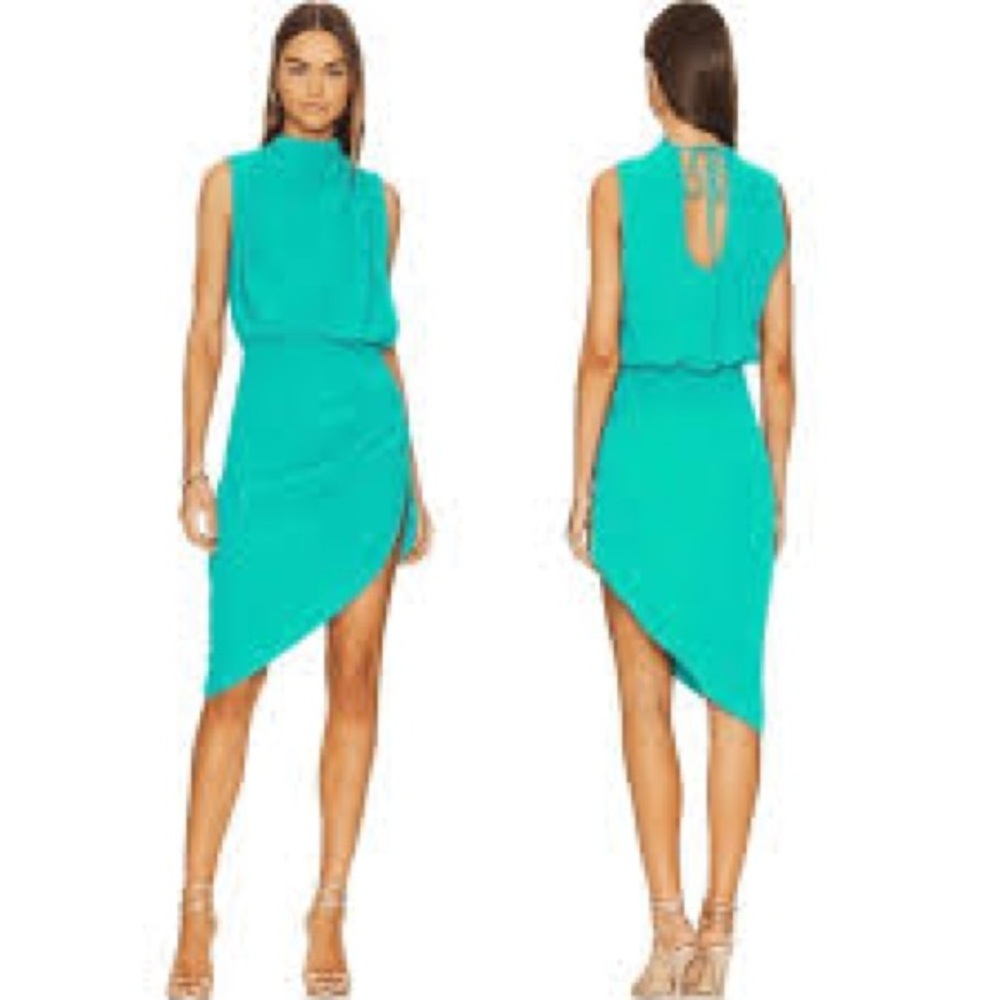 Amanda Uprichard Fabianna Midi Dress Seafoam Green MSRP $229 size XL